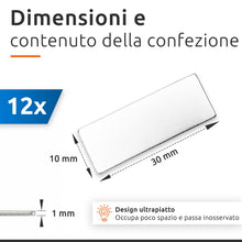 Carica l'immagine nel visualizzatore di Gallery, ECENCE Magneti adesivi al neodimio 12 pezzi 30x10x1mm