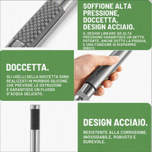 Carica l'immagine nel visualizzatore di Gallery, Doccino per Doccia, Cromo (Argento (con tubo dell'acqua))
