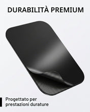 Carica l'immagine nel visualizzatore di Gallery, Placche Metalliche Adesive Nere 8 Pezzi (4 Rotonde, 4 Rettangolari) | Ø40mm &amp; 45x65mm. Adesivo 3M Ultra Forte per Fissag