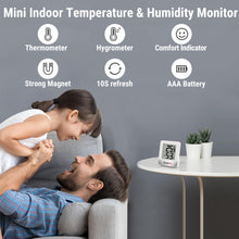Carica l'immagine nel visualizzatore di Gallery, TempPro TP49 Mini Igrometro Termometro Digitale, Interno per Casa,Bianco