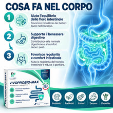 Carica l'immagine nel visualizzatore di Gallery, VIVOPROBIO-MAX Fermenti Lattici Probiotici e Prebiotici 40 Miliardi CFU