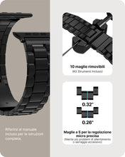 Carica l'immagine nel visualizzatore di Gallery, Fullmosa Cinturino Acciaio per Apple Watch 44mm 46mm 49mm 45mm 40mm 42mm