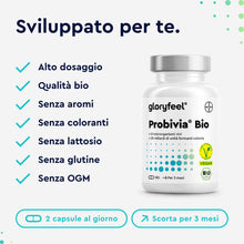 Carica l'immagine nel visualizzatore di Gallery, Fermenti Lattici Probiotici Bio,180 Capsule, con 21 Ceppi Batterici Vivi e Inulina Bio, 20 Miliardi CFU, Favorisce l'equ