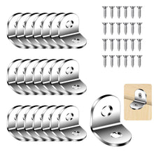Carica l'immagine nel visualizzatore di Gallery, Flintronic Staffe Angolari, 22 Pezzi 20 x 20 mm Squadrette Angolari, Acciaio Inox Staffe Angolari per a L, con 44 Pezzi 