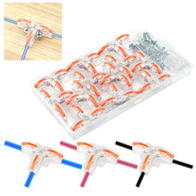 Carica l'immagine nel visualizzatore di Gallery, Connettori Compatti, CTRICALVER 12 pcs Connettore elettrico di tipo T, Morsetti Elettrici Rapidi, Con viti e base, Nylon