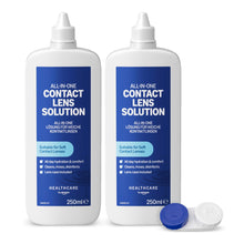 Carica l'immagine nel visualizzatore di Gallery, Healthcare by Amazon Soluzione tutto-in-uno per lenti a contatto morbide – Bio-tollerabile per occhi sensibili, 2 x 250 