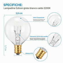 Carica l'immagine nel visualizzatore di Gallery, 25PCS Lampadine Da Esterno Giardino G40 7 Watt Base E12 Impermeabile ip44