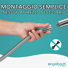 Carica l'immagine nel visualizzatore di Gallery, Engelbach® Tubo doccia flessibile 1,5m in acciaio inox - Con attacco standard - Flessibile e testato per l'acqua potabil