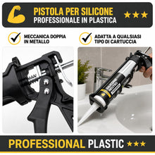 Carica l'immagine nel visualizzatore di Gallery, Boldrini Pistola per Silicone Anti-Goccia, per Cartucce Silicone, Acrilico e Sigillanti, Struttura Leggera in Plastica A