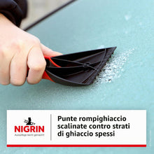 Carica l'immagine nel visualizzatore di Gallery, Nigrin Raschietto per Ghiaccio per Auto, per Inverno, Manico ergonomico Morbido, Denti per Rompere Il Ghiaccio, Colore: 