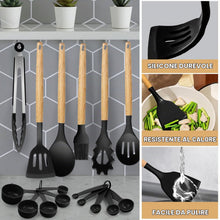 Carica l'immagine nel visualizzatore di Gallery, Utensili da cucina in silicone 22 pezzi, set di utensili da cucina per pentole antiaderenti, al calore e antiaderenti co