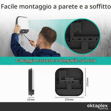 Carica l'immagine nel visualizzatore di Gallery, Oktaplex Cera luce da esterno a parete con sensore LED 19.5 W antracite