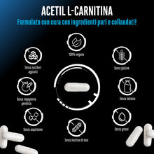 Carica l'immagine nel visualizzatore di Gallery, GEN GERMAN ELITE NUTRITION Acetyl-L-Carnitina - 250 Capsule vegane