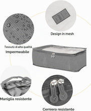 Carica l'immagine nel visualizzatore di Gallery, BillyBath Set di organizer per valigie, 8 in 1, organizer da viaggio, per vestiti, scarpe, cosmetici, colore grigio
