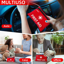 Carica l'immagine nel visualizzatore di Gallery, HONYAO Mini Kit Pronto Soccorso 105 Pezzi, Kit di Primo Soccorso per Trekking Viaggio Montagna Auto Moto Casa, Rosso