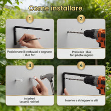 Carica l'immagine nel visualizzatore di Gallery, Parete Staffa per Pianta, 2 Pz Ganci da Parete per Piante, Staffa per Piante Sospese con Viti per Appendere Fioriere, Pi