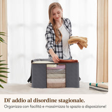 Carica l'immagine nel visualizzatore di Gallery, Lifewit Scatole per Armadio, Scatole Vestiti, Organizer Armadio per Piumoni, Scatola Trasloco, Buste Pieghevole per Indu