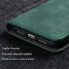 Carica l'immagine nel visualizzatore di Gallery, GOKEN Cover per Motorola Moto G14, Custodia Folio in Pelle Flip Wallet Libro Case con Portafoglio, Premium PU/TPU Magnet