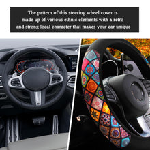 Carica l'immagine nel visualizzatore di Gallery, 1 Pezzo Coprivolante Auto, Coprivolante in stile nazionale, Copri Sterzo in Microfibra Traspirante e Antiscivolo, Copriv