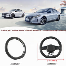 Carica l'immagine nel visualizzatore di Gallery, GIANT PANDA Coprivolante per Nissan, a forma di D, per Qashqai,Juke,X-Trail,Leaf(nero, misura standard)