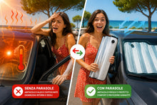 Carica l'immagine nel visualizzatore di Gallery, Terryshop74® Parasole Auto Anteriore Riflettente 140 x 70 cm – Protezione dal Sole e dal Calore – Pieghevole a Fisarmoni