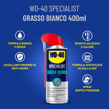 Carica l'immagine nel visualizzatore di Gallery, WD-40 Specialist Grasso Bianco al Litio Lubrificante Spray 400ml