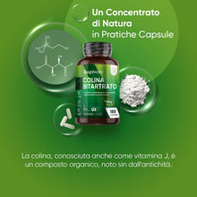 Carica l'immagine nel visualizzatore di Gallery, Colina Integratore Vegano, 714mg per Dose, 180 Capsule, 3 Mesi di Scorta