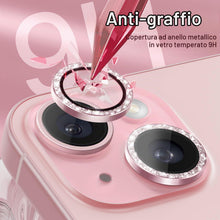 Carica l'immagine nel visualizzatore di Gallery, JETech Pellicola Protettiva Fotocamera per iPhone 15/15 Plus, Rosa, 1 Set
