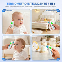 Carica l'immagine nel visualizzatore di Gallery, Termometro Febbre Doppia Modalità (Frontale/Auricolare),Termometro Neonato per Oggetti, Termometro Digitale Ambiente e c