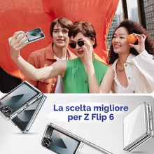 Carica l'immagine nel visualizzatore di Gallery, Cover per Z Flip 6,Silicone Slim Clear Custodia Samsung Galaxy Z Flip 6 5G,Soft Sottile Custodia Rigida PC Bumper Flexib