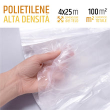Carica l'immagine nel visualizzatore di Gallery, PENNELLIFICIO 2000 Bobina Telo Copritutto Polietilene Alta Densità 4x25M
