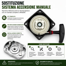 Carica l'immagine nel visualizzatore di Gallery, topolenashop Rinculo Avviamento Universale a Strappo per Decespugliatori e Tosaerba 43CC 49CC 52CC – Starter Manuale con