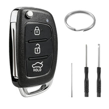 Carica l'immagine nel visualizzatore di Gallery, 3 Tasti Guscio Chiave Auto Compatibile con Hyundai i40 i30 i20 i10 ix20 ix35 Tucson Santa Fe Elantra Telecomando Custodi