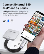 Carica l'immagine nel visualizzatore di Gallery, ORICO USB C femmina a Lightning maschio per iPhone 14/13/11/12 Pro Max, compatibile con caricamento, supporto funzione O