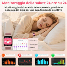 Carica l'immagine nel visualizzatore di Gallery, CASCHO Smartwatch Donna, 1.85'' Orologio Smartwatch con Effettua/Risposta Chiamate, 120+ Sportive Smart Watch con Contap