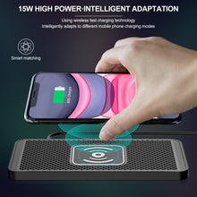 Carica l'immagine nel visualizzatore di Gallery, TICFOX Tappetino Di Ricarica Per Auto, Caricatore Wireless Auto Pad, Caricabatterie wireless per auto da 15W per telefon