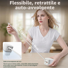 Carica l'immagine nel visualizzatore di Gallery, Caricatore USB C Rapido con Cavo Retrattile 35W Caricabatterie USB C