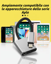Carica l'immagine nel visualizzatore di Gallery, Adattatore 3,5 Jack Cuffiette 2 in 1 Cavo Aux Cuffie Accessori Lightning Caricatore per Apple Iphone 14 13 12 11 Pro Max