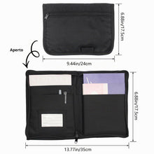 Carica l'immagine nel visualizzatore di Gallery, Cartella per Veicoli Cartella per Documenti Portatile Borsa Portadocumenti Nero del Veicolo Organizzatore di File con Sc