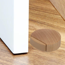 Carica l'immagine nel visualizzatore di Gallery, Fermaporta da pavimento autoadesivo in legno per pavimenti in parquet (legno di faggio naturale) – discreto ed elegante 