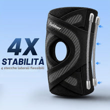 Carica l'immagine nel visualizzatore di Gallery, Tutore Ginocchiera per Menisco Lesionato Traspirante (Nero,M)