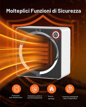 Carica l'immagine nel visualizzatore di Gallery, 500W Termoventilatore Basso Consumo, Stufetta Ceramica, Scaldabagno Elettrico Integrati, Stufetta Elettrica PTC, Doble P