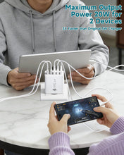 Carica l'immagine nel visualizzatore di Gallery, Caricatore USB C Rapido 50W, 5 Porto Alimentatore USBC Multiplo Presa USB Caricabatterie Presa Multipla Type C Spina per