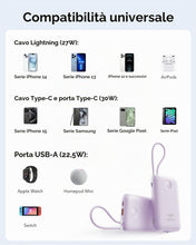 Carica l'immagine nel visualizzatore di Gallery, VIYISI Power Bank 20000mAh Caricatore Portatile 30W con Cavi Integrati