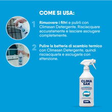 Carica l'immagine nel visualizzatore di Gallery, CAMP Climasan Igienizzante - Igienizzante Climatizzatore Casa, Spray per Condizionatori Ideale per Rimuovere Germi e Bat