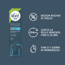 Carica l'immagine nel visualizzatore di Gallery, Veet Men Crema Depilatoria Uomo Petto e Corpo Pelli Sensibili, Dermatologicamente Testata, Formato Convenienza 400 ml (2