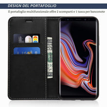 Carica l'immagine nel visualizzatore di Gallery, Cover per Galaxy Note 9, Custodia in PU Pelle Portafoglio per Samsung Galaxy Note 9, Magnetica Cover a Libro con Slot pe