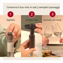 Carica l'immagine nel visualizzatore di Gallery, Vacu Vin 9824606 Pompa Nera da 4 Tappi