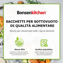 Carica l'immagine nel visualizzatore di Gallery, Bonsenkitchen Sacchetti Sottovuoto 2 rotoli 28x600 cm