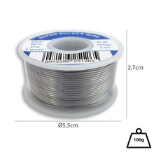 Carica l'immagine nel visualizzatore di Gallery, BOBINA STAGNO IN ROCCHETTO 60/40 100GR. 1MM PER SALDARE SALDATURA LABORATORIO HIGH QUALITY MGIDEA
